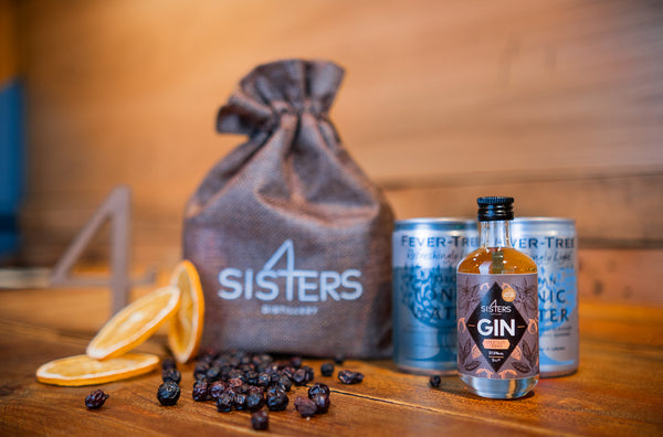 Gin Miniature & Tonic Hessian Gift Bag